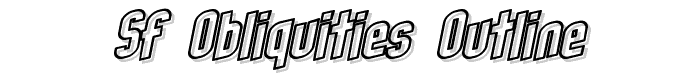 SF Obliquities Outline font